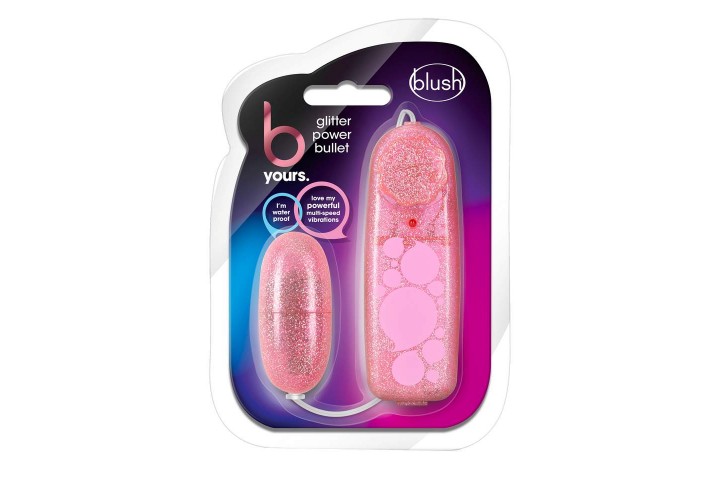 Ροζ Glitter Δονούμενο Αυγό - B Yours Glitter Power Bullet Pink