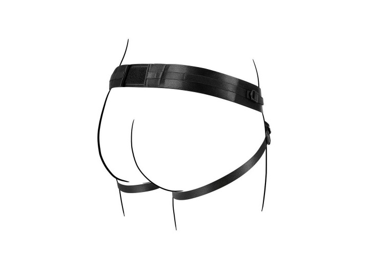 Ζώνη Strap On Με Διπλή Υποδοχή Πέους - No Parts Taylor Adjustable Strap On Harness With Double O Ring