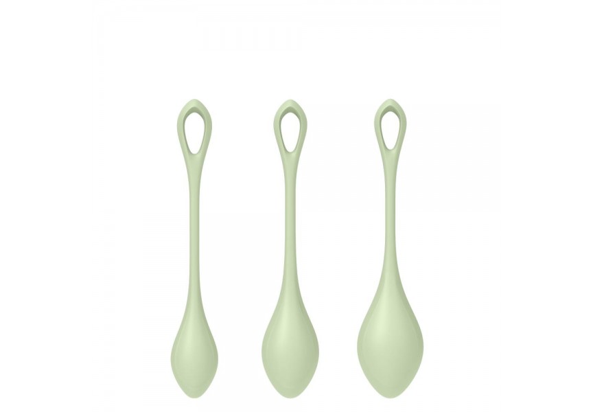 Σετ Κολπικές Μπάλες Σιλικόνης - Satisfyer Yoni Power 2 Light Green