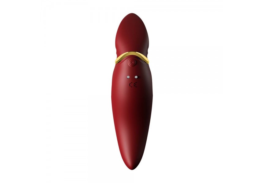 Κλειτοριδικός Δονητής Σχήματος Γλώσσας Παλμικών Κυμάτων - Zalo Hero Clitoral Pulsewave Vibrator Wine Red