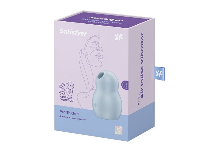 Satisfyer Pro To Go 1 Air Pulse Stimulator With Vibration Blue 9cm