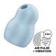 Συσκευή Μασάζ Με Δόνηση & Παλμικό Αναρροφητή Κλειτορίδας - Satisfyer Pro To Go 1 Air Pulse Stimulator With Vibration Blue 9cm
