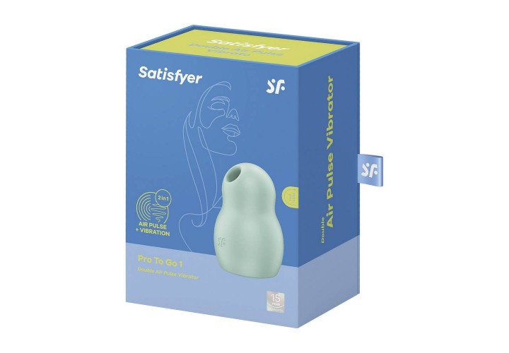 Satisfyer Pro To Go 1 Air Pulse Stimulator With Vibration Green 9cm