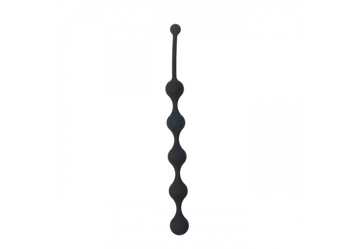 Μαύρες Πρωκτικές Μπίλιες Σιλικόνης - Dream Toys See You Anal Beads Black 28cm