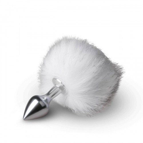 Πρωκτική Σφήνα Με Ουρά Κουνελιού - Easytoys Bunny Tail Plug No.1 Silver/White