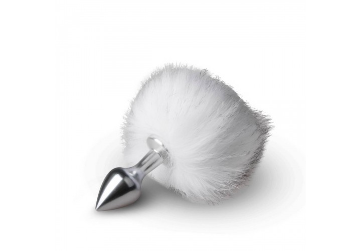 Πρωκτική Σφήνα Με Ουρά Κουνελιού - Easytoys Bunny Tail Plug No.1 Silver/White