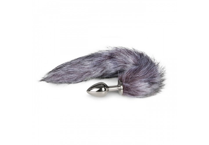 Μεταλλική Πρωκτική Σφήνα Με Ουρά Αλεπούς - Easytoys Fox Tail Plug No. 6 Silver