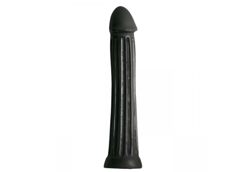 Μαύρο Ομοίωμα Με Ραβδώσεις - All Black Dildo 31.5cm