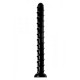 Μακρύ Μαύρο Σπειροειδές Πρωκτικό Ομοίωμα - Hosed Swirl Thick Anal Snake 45cm