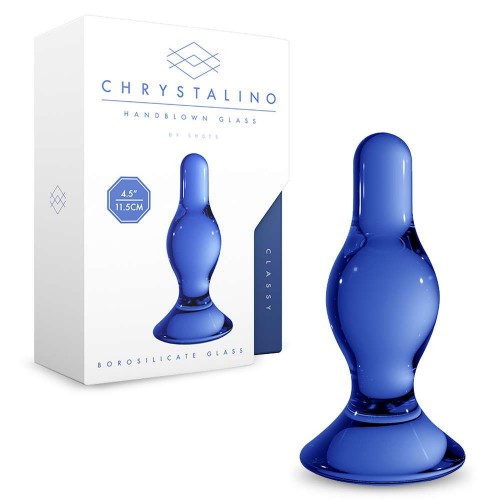 Γυάλινη Πρωκτική Σφήνα - Chrystalino Classy Glass Plug Blue