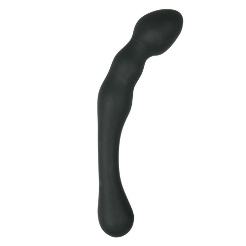 Μαύρο Πρωκτικό Ομοίωμα Σιλικόνης - Easytoys Anal Probe With Special Curves Black 20cm