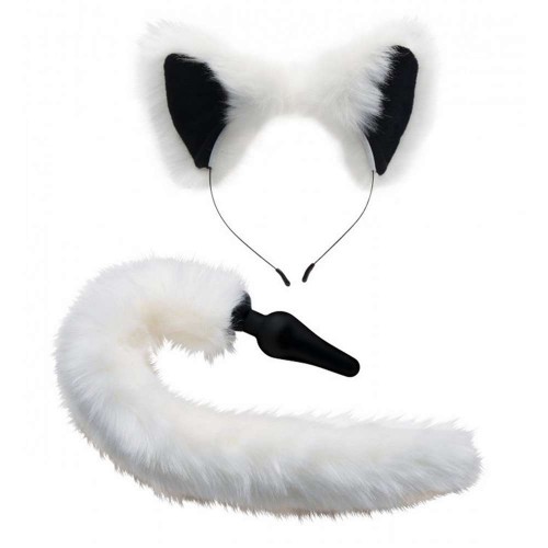 Tailz White Fox Tail And Ears Set