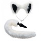 Σετ Πρωκτική Σφήνα Με Ουρά & Αυτιά - Tailz White Fox Tail And Ears Set