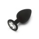 Μαύρη Μεγάλη Σφήνα Με Κόσμημα - ToyJoy Diamond Booty Jewel Butt Plug Large Black/Clear 9cm