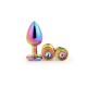 Σετ Πολύχρωμες Μεταλλικές Σφήνες Με Κόσμημα - Dream Toys Gleaming Love Multicolour Plug Set