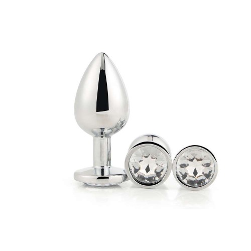 Σετ Ασημί Μεταλλικές Σφήνες - Dream Toys Gleaming Love Silver Plug Set