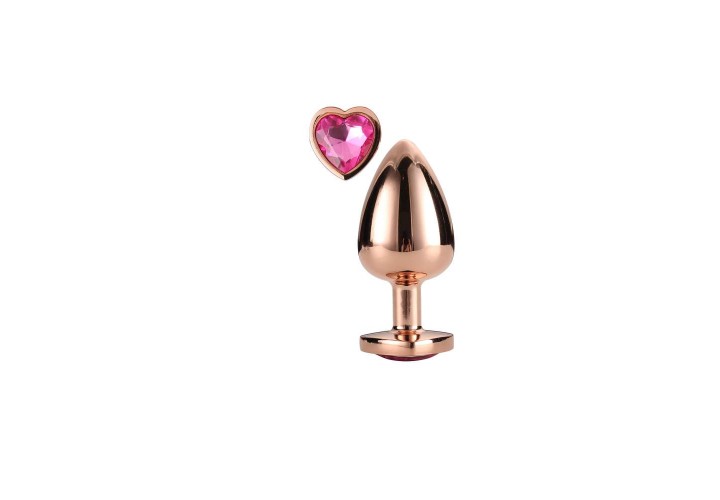 Dream Toys Gleaming Love Rose Gold Plug Large 9.5cm