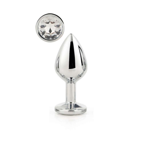 Dream Toys Gleaming Love Silver Plug Medium 8.3cm