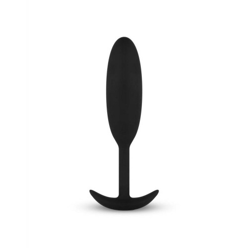 Μαύρη Μικρή Σφήνα Σιλικόνης Με Βαρίδιο - Easytoys Heavy Fulfiller Weighted Butt Plug Small Black 9.3cm 