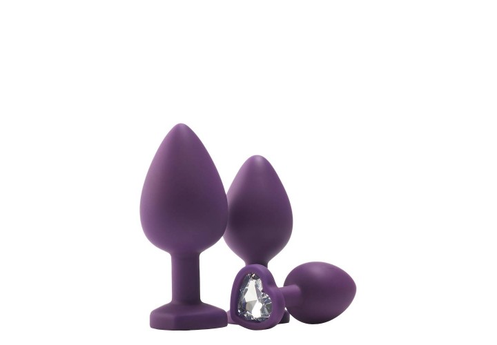 Σετ Μωβ Πρωκτικές Σφήνες Με Κόσμημα - Dream Toys Flirts Anal Training Kit Gem Stone Purple