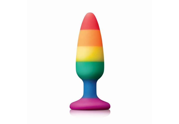 Pride Σφήνα Σιλικόνης - Colourful Love Rainbow Anal Plug Medium