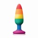 Pride Σφήνα Σιλικόνης - Colourful Love Rainbow Anal Plug Medium
