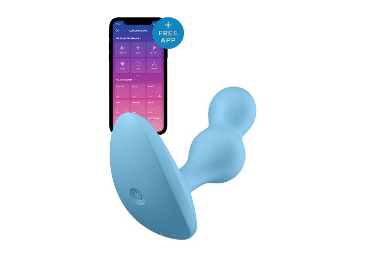 Δονούμενη Πρωκτική Σφήνα Με Εφαρμογή Κινητού - Satisfyer Deep Diver Connect App Blue 11.3cm