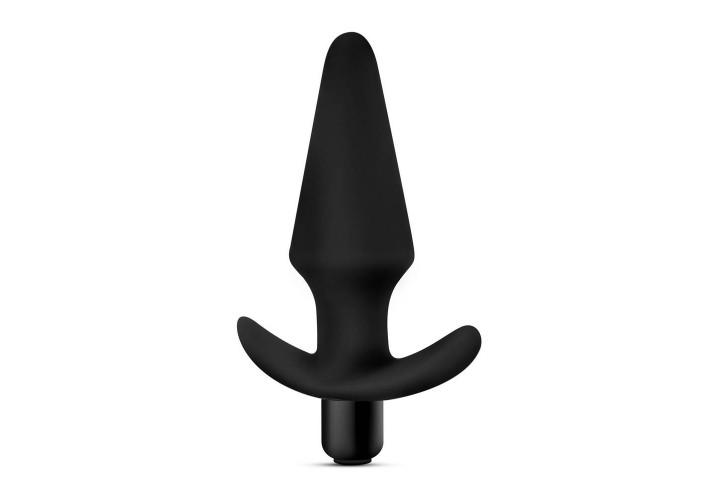 Μαύρη Δονούμενη Σφήνα 10 Ταχυτήτων - Blush Anal Adventures Platinum Silicone Vibrating Plug Black 12.7cm