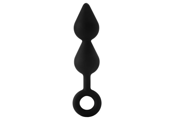Μαύρες Διπλές Πρωκτικές Μπίλιες Σιλικόνης - Dream Toys Fantasticc XL Double Drop Plug Black 20cm