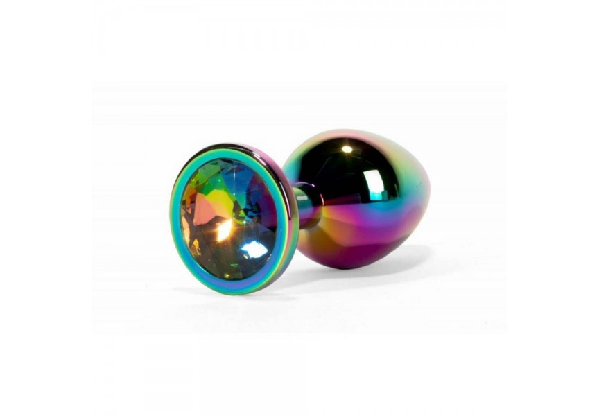 Πολύχρωμη Μεταλλική Σφήνα Με Κόσμημα - X Men Secret Shine Metal Butt Plug Rainbow Large