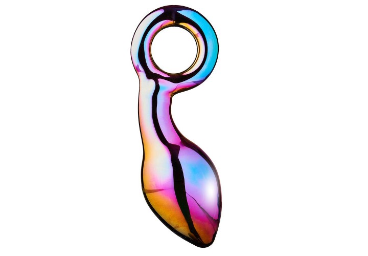 Γυάλινη Πρωκτική Σφήνα Με Δακτύλιο - Dream Toys Glamour Glass Chunky Ring Plug 13cm