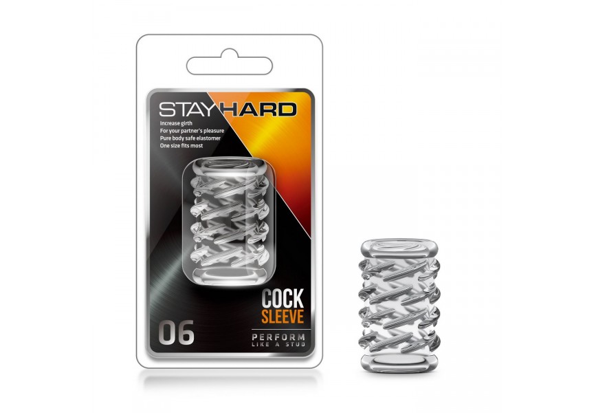 Blush Stay Hard Cock Sleeve 6 Clear