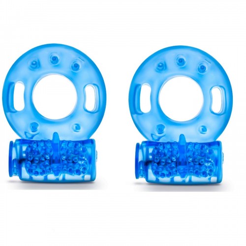 Δονούμενα Δαχτυλίδια Πέους - Stay Hard Vibrating Cock Rings 2 Pack Blue