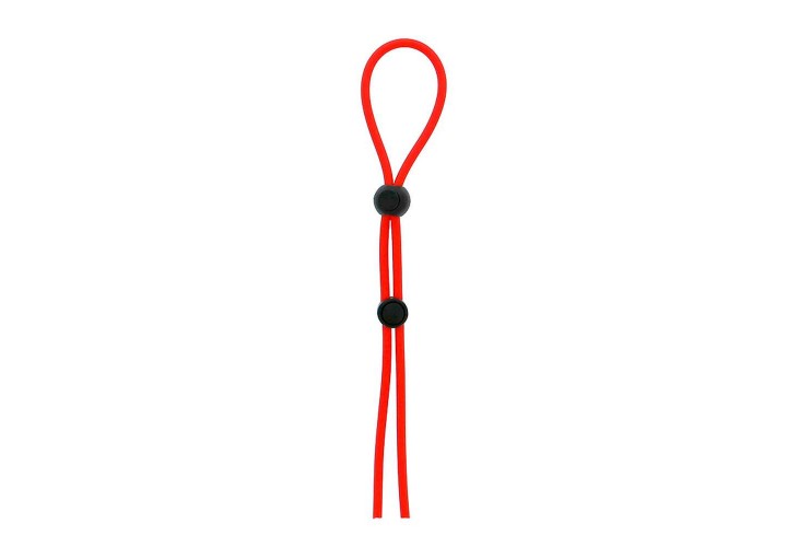 Κόκκινη Ρυθμιζόμενη Θηλιά Πέους & Όρχεων - Dream Toys Stretchy Lasso Cage Cock Ring