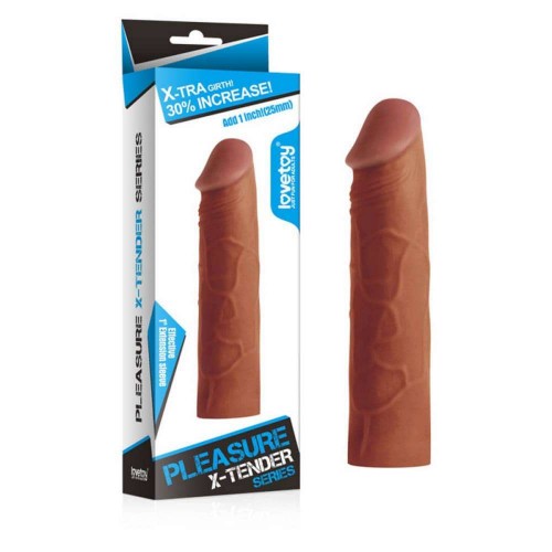 Προσθετικό Κάλυμμα Πέους - Pleasure X Tender Penis Sleeve Brown 2.5cm