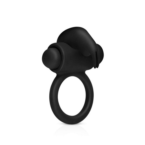 Μαύρο Δονούμενο Δαχτυλίδι Πέους - Easytoys Men Only Bunny Vibe Ring Black