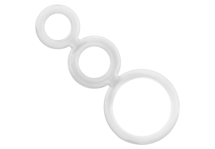 Τριπλό Ελαστικό Δαχτυλίδι Πέους - Addicted Toys Rings Set For Penis Transparent
