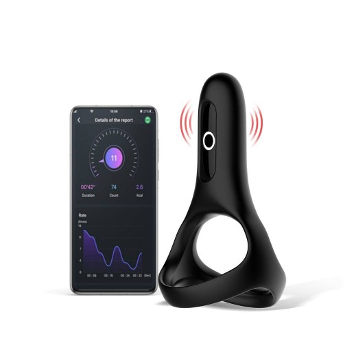 Magic Motion Rise Smart Wearable Cock Ring Black