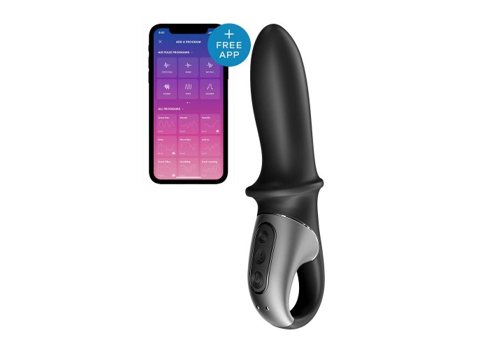 Θερμαινόμενος Δονητής Με Εφαρμογή Κινητού - Satisfyer Hot Passion Connect App Black 18cm