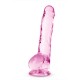 Ροζ Ρεαλιστικό Ομοίωμα Με Βεντούζα - Naturally Yours Crystalline Dildo Rose 20cm
