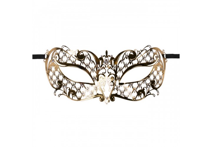 Χρυσή Μεταλλική Μάσκα - Metal Mask Lace Gold
