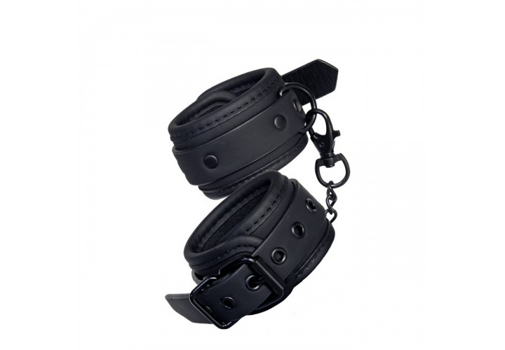 Μαύρες Ρυθμιζόμενες Χειροπέδες - Dream Toys Blaze Luxury Fetish Black Handcuffs