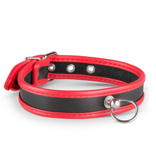 Δερμάτινο Λεπτό Κολάρο - Whipped Connell Collar Red/Black