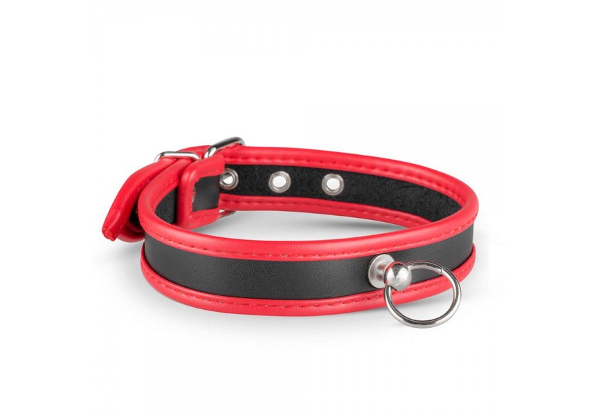 Δερμάτινο Λεπτό Κολάρο - Whipped Connell Collar Red/Black