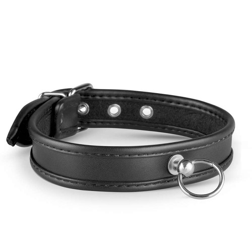 Μαύρο Δερμάτινο Λεπτό Κολάρο - Whipped Connell Collar Black