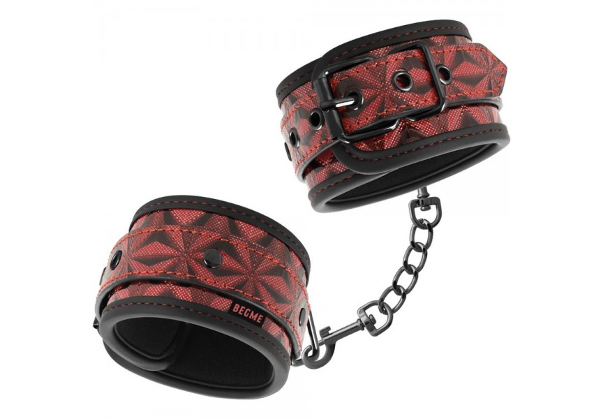 Κόκκινες Ανάγλυφες Χειροπέδες - Begme Red Edition Hand Cuffs