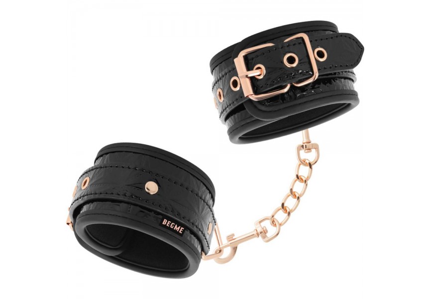 Μαύρες Ανάγλυφες Ποδοπέδες - Begme Black Edition Premium Ankle Cuffs