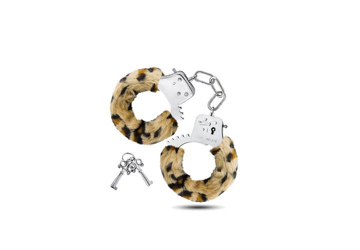 Μεταλλικές Χειροπέδες Με Λεοπάρ Γούνα - Mai No 38 Metal Furry Handcuffs Leopard
