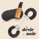 Σετ Μαύρες Χειροπέδες Με Μάσκα & Θερμαντικό Λιπαντικό - Handcuffs Set Satin Blindfold And Warming Effect Lubricant