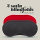 Σετ 2 Σατέν Μάσκες Ματιών - Crushious 2 Satin Blindfolds Black & Red